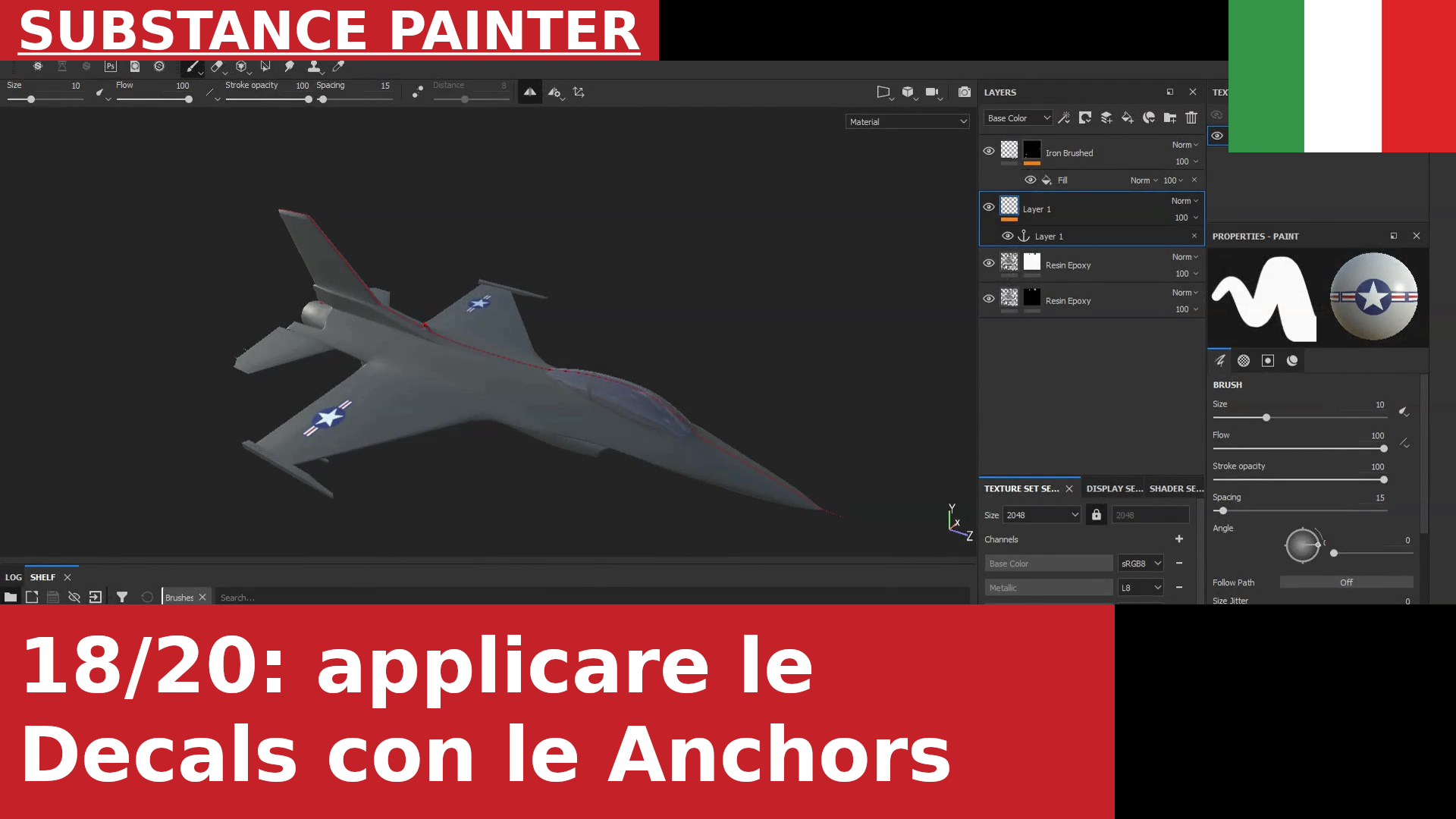 Substance Painter: come applicare loghi e decorazioni con pennelli, materiali e Anchor