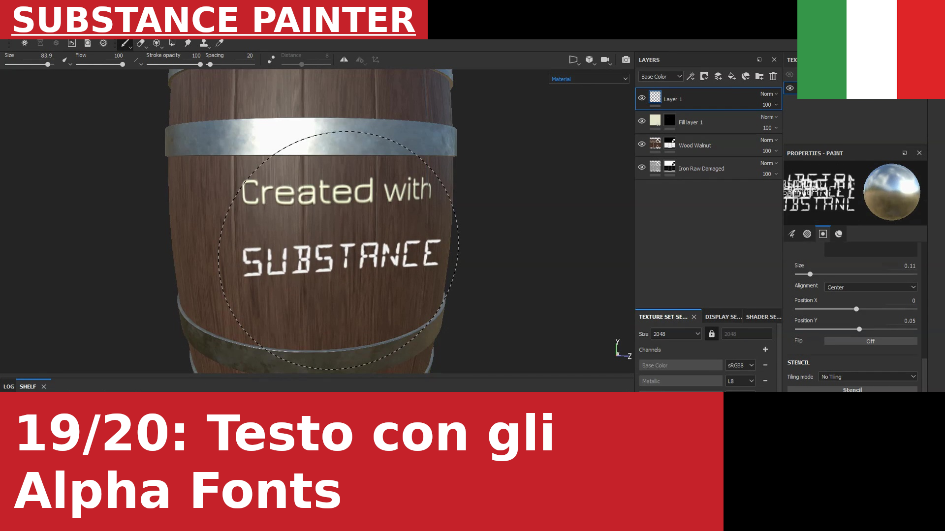 Substance Painter: scrivere testi con gli Alpha Fonts