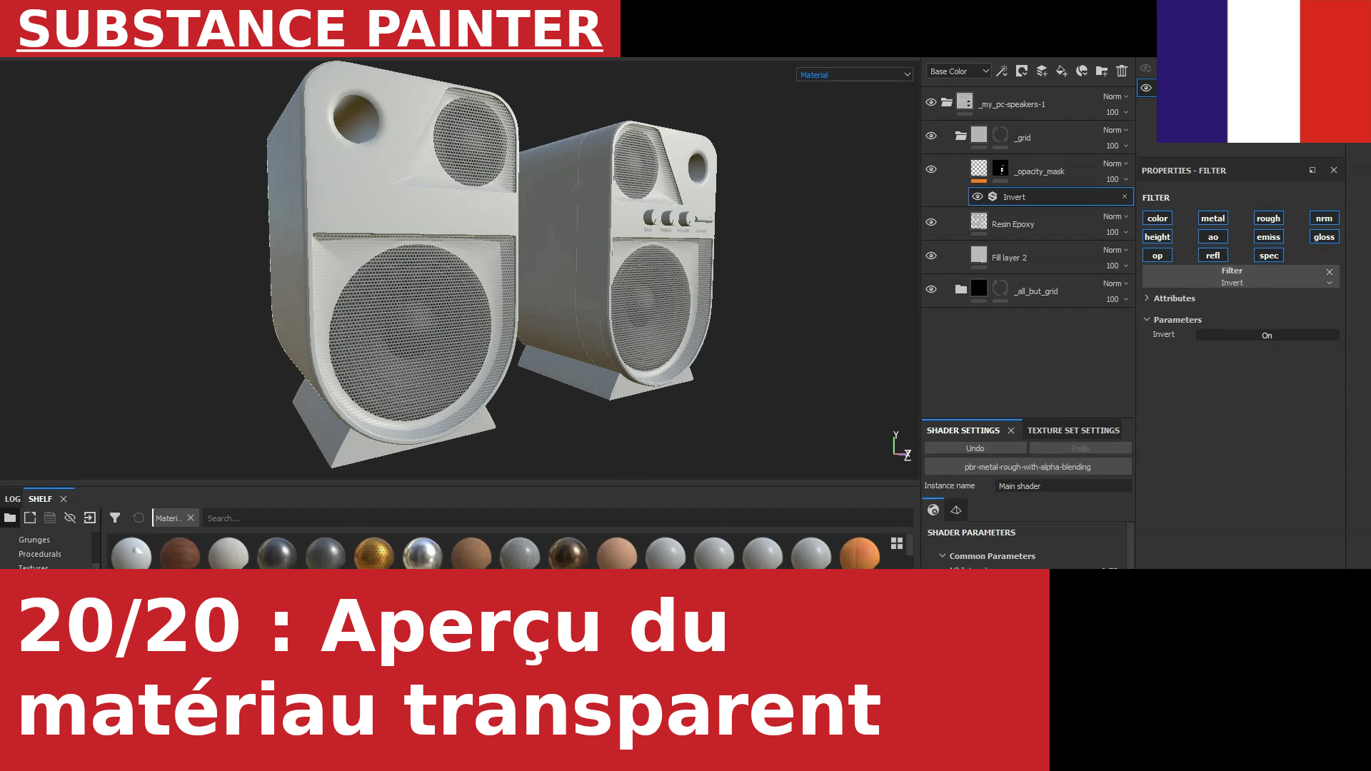 Substance Painter : aperçu des matériaux transparents dans la 3D Viewport
