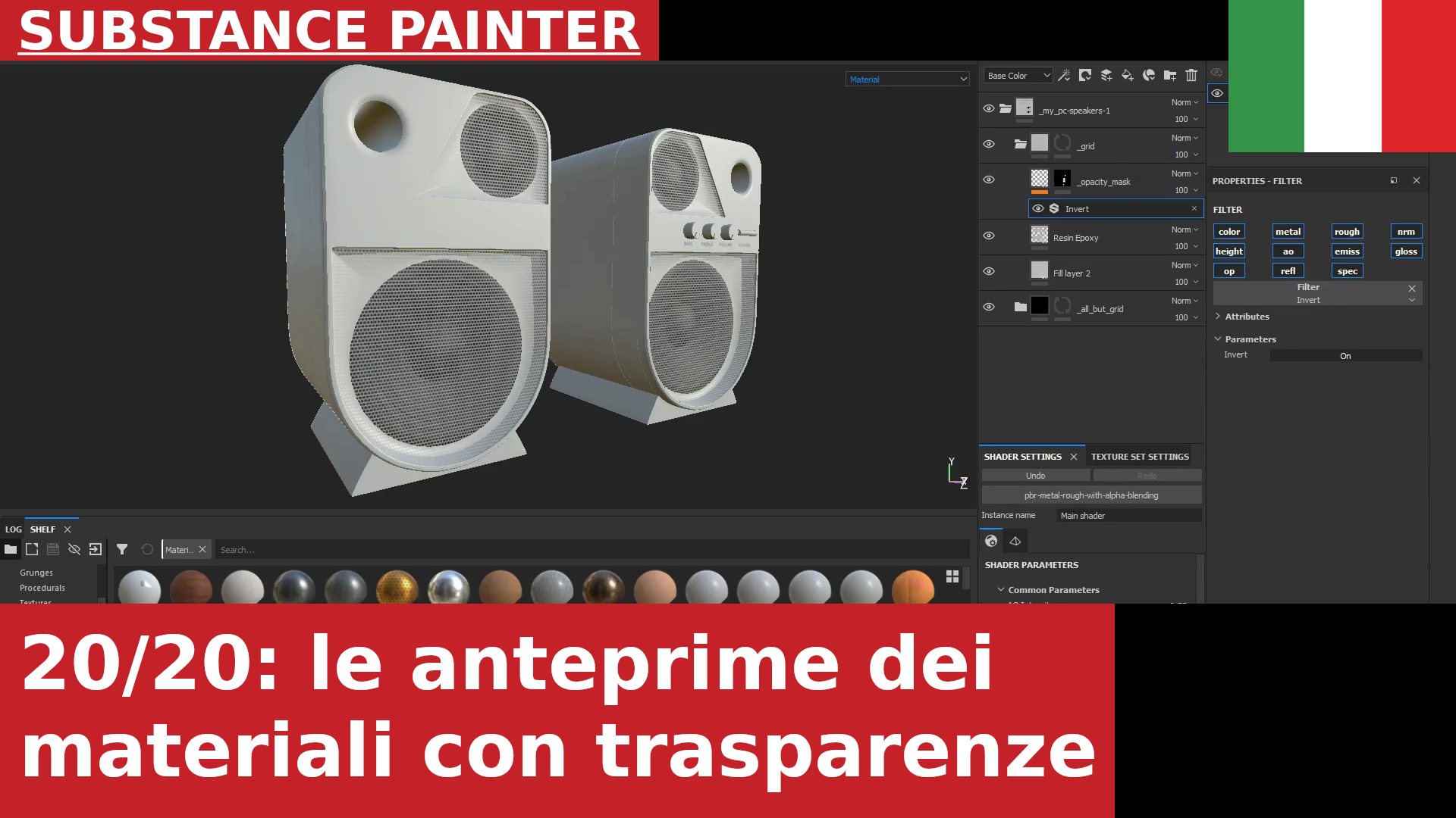 Substance Painter: come visualizzare i materiali (semi)trasparenti nella 3D Viewport