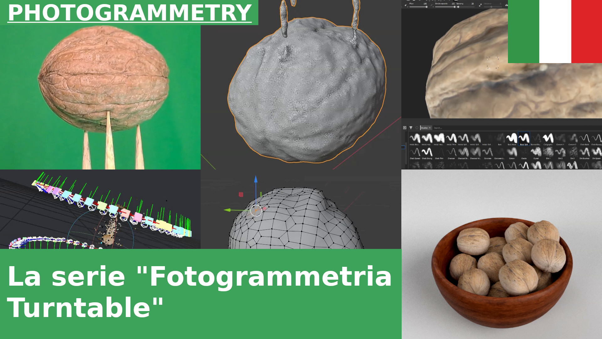 Fotogrammetria Turntable di base con Blender, Meshroom e Painter | 00: panoramica della serie