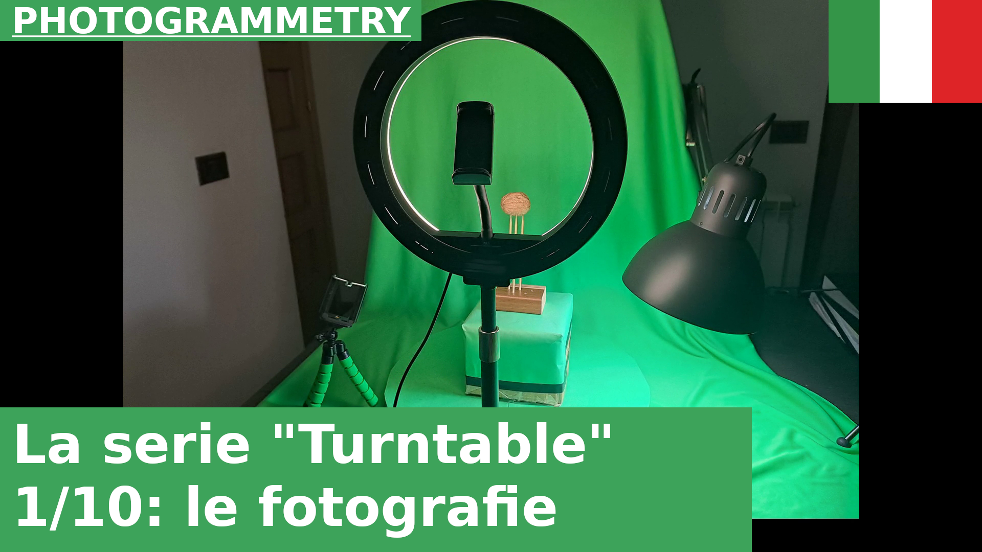 01: setup dell'ambiente e fotografie |  Tutorial di fotogrammetria turntable, serie