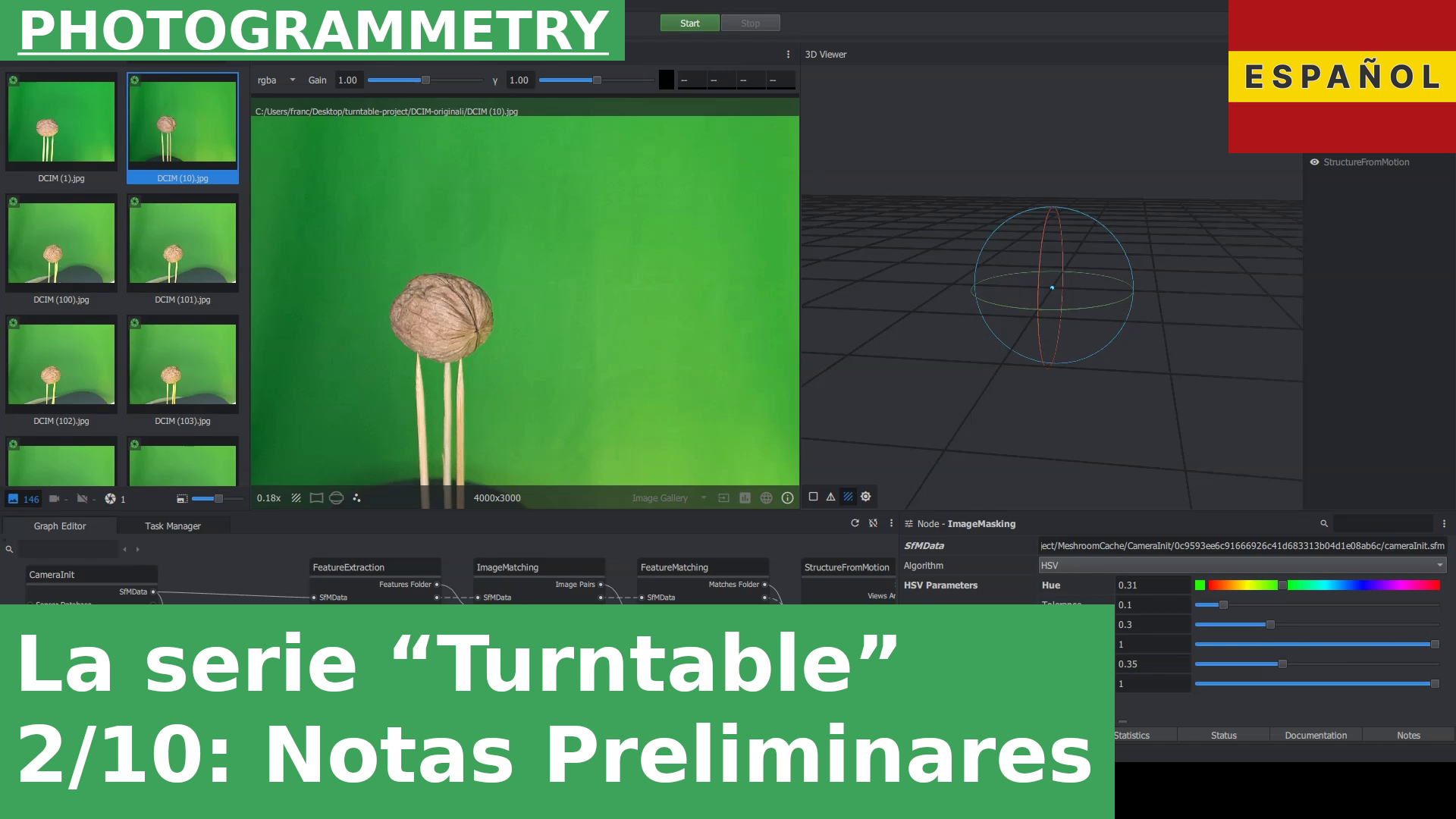 02: Creación de un Nuevo Proyecto en Meshroom y Notas Preliminares | Serie de Tutoriales de Fotogrametría con Plataforma Giratoria