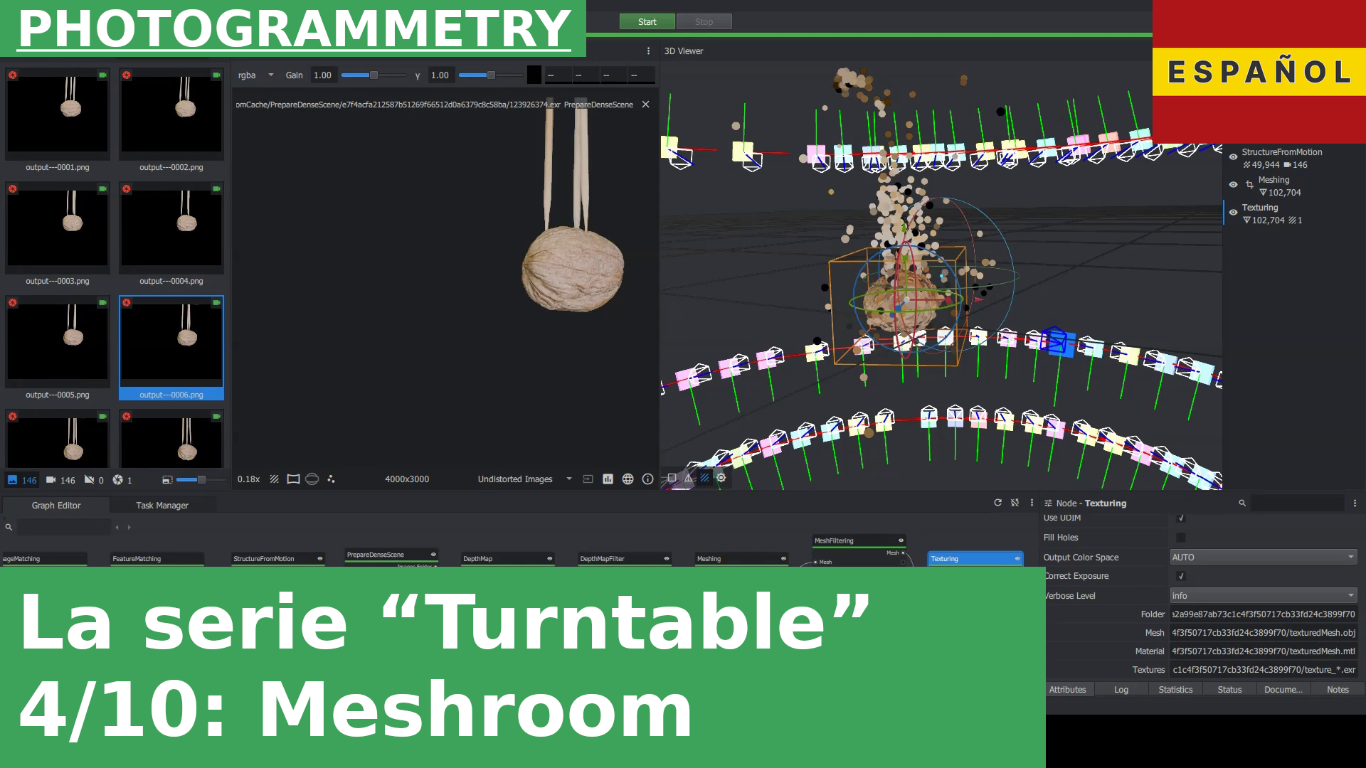 04: Reconstrucción de geometría en Meshroom | Serie de tutoriales sobre fotogrametría en turntable