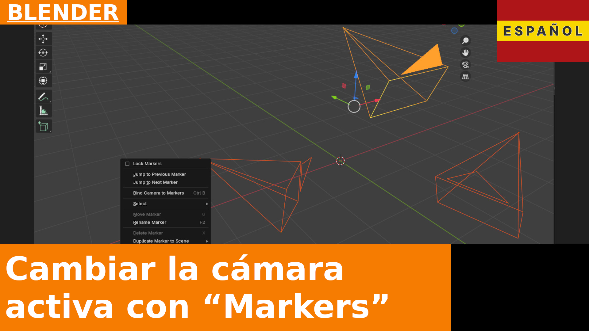 Usando Marcadores para Cambiar la Cámara Activa Durante una Animación | Tutorial de Blender 4.2