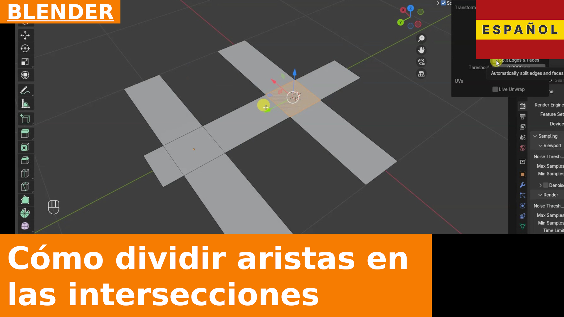 Cómo Crear Automáticamente Vértices y Bordes en las Intersecciones de Mallas en Blender | Tutorial