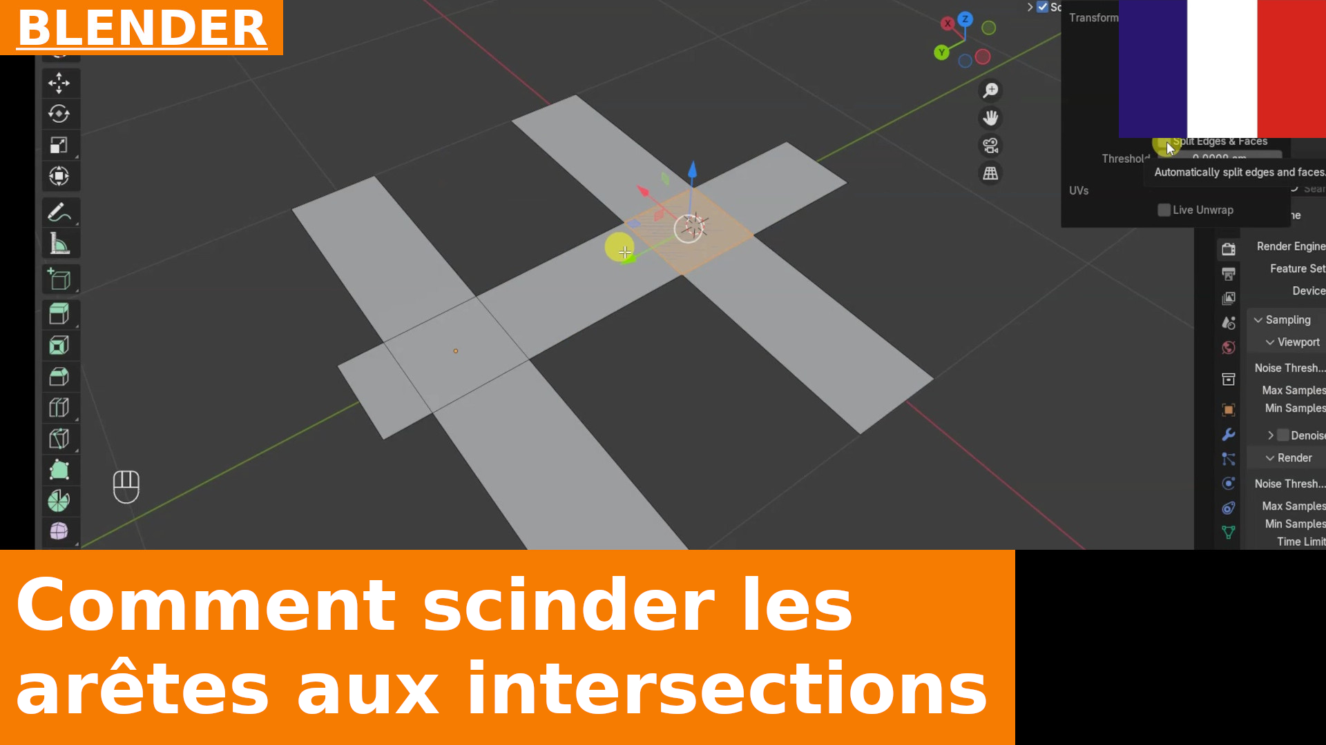 Comment créer automatiquement des sommets et des arêtes aux intersections d’un mesh dans Blender | Tutoriel