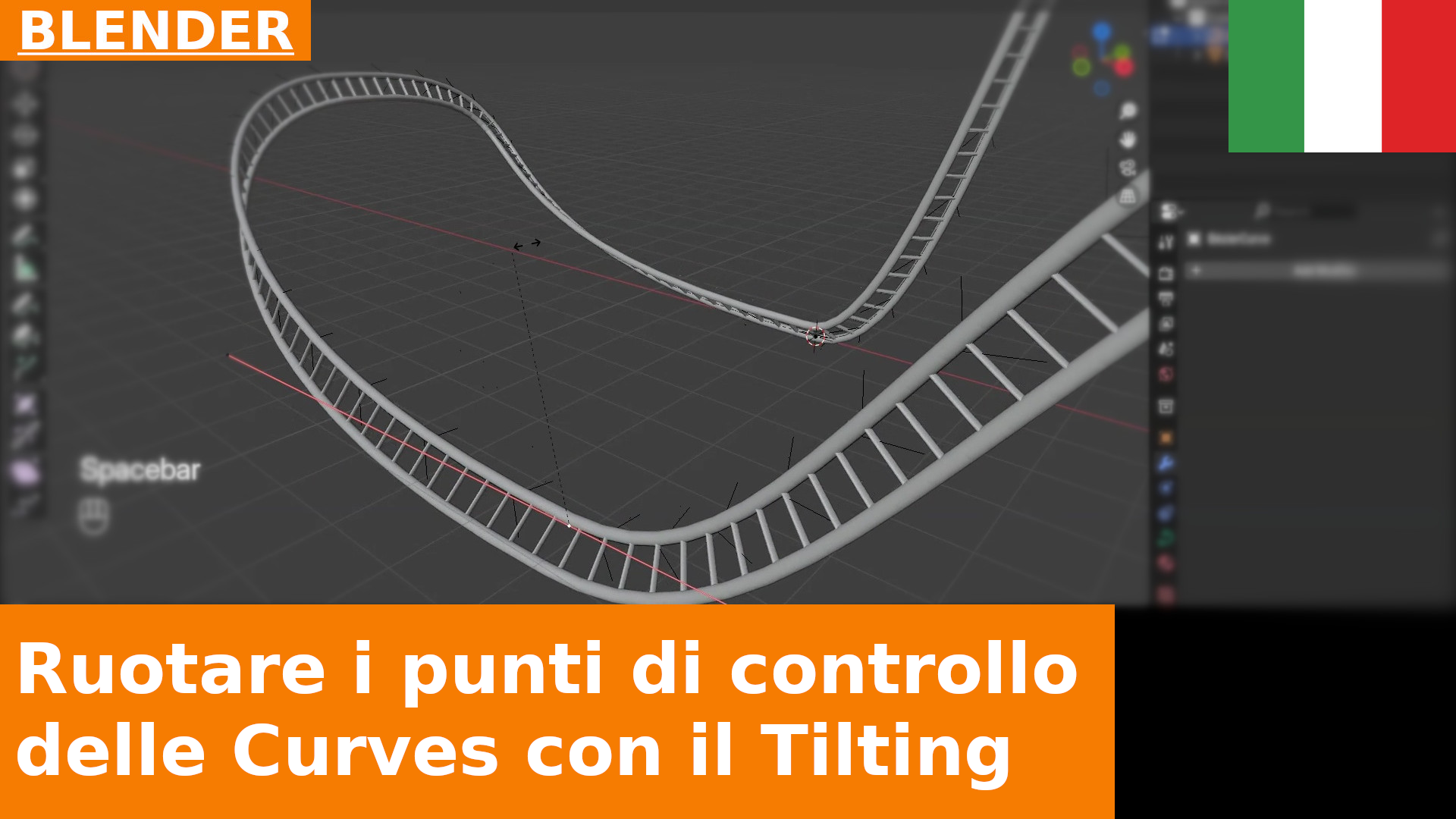 Blender, basi - Come ruotare i punti di controllo delle Curve con il Tilting