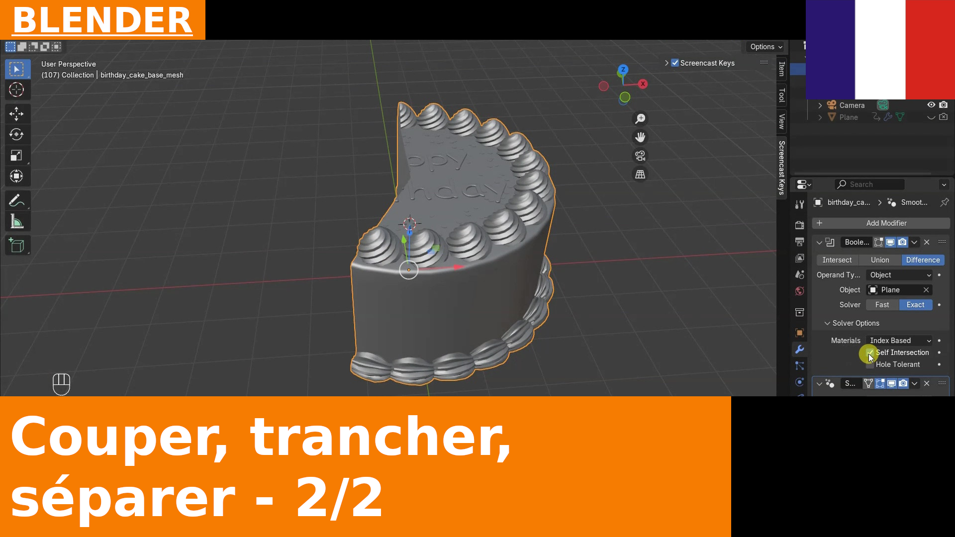 Découper, trancher et séparer des objets dans Blender, Partie 2 : Boolean et Camera Clipping | Tutoriel