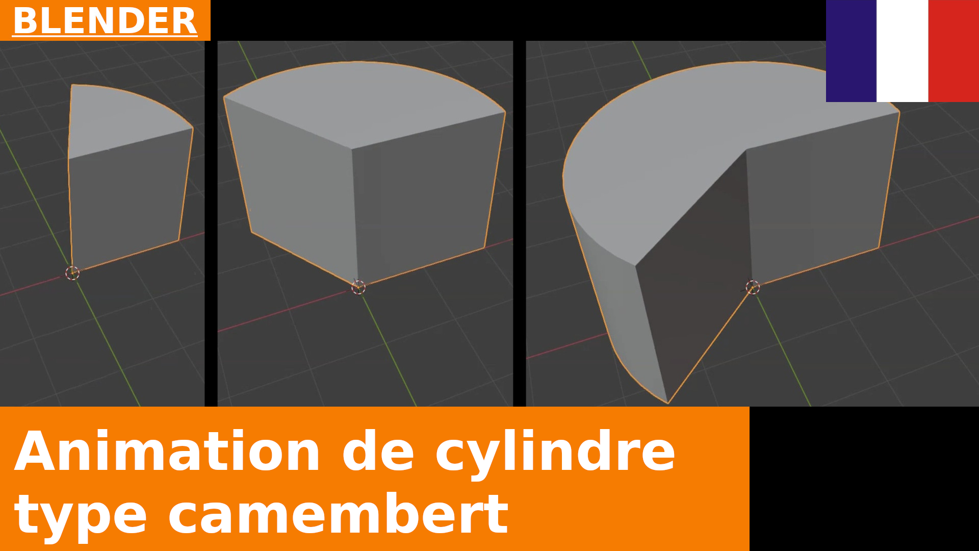 Astuce rapide Blender : animation de cylindre en style diagramme circulaire en secteurs