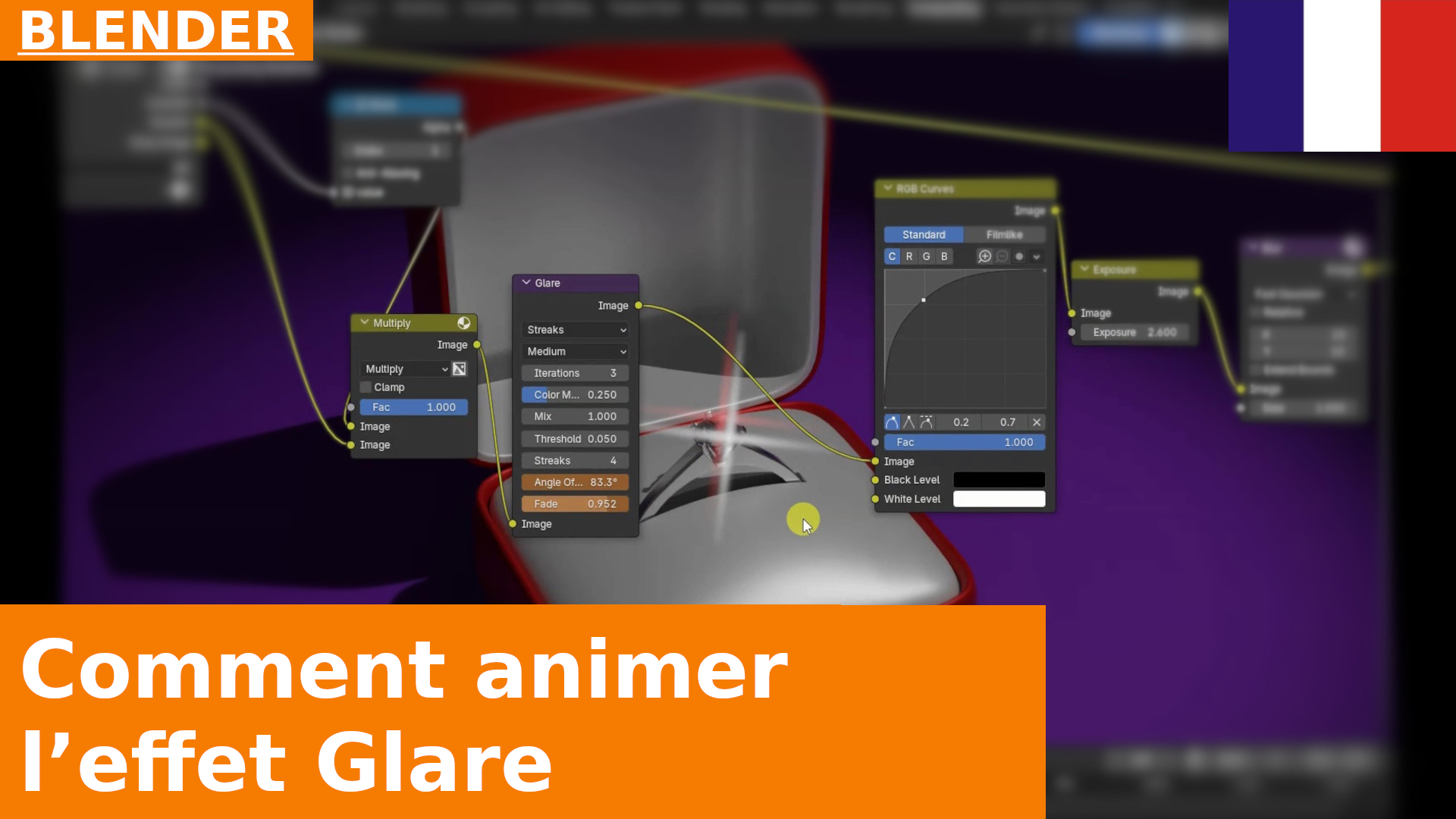 Animation d’un effet de traînées de reflet en compositing avec des masques et des View Layers | Blender 4.x
