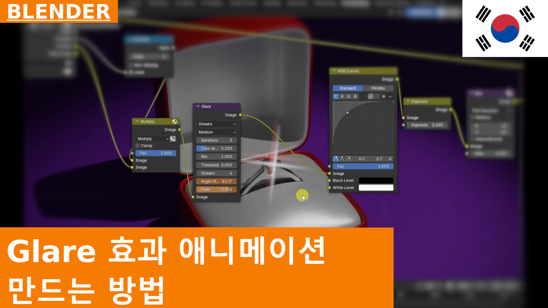 Blender 4.x | 마스크와 View Layer를 활용한 글레어 스트릭스 효과 애니메이션