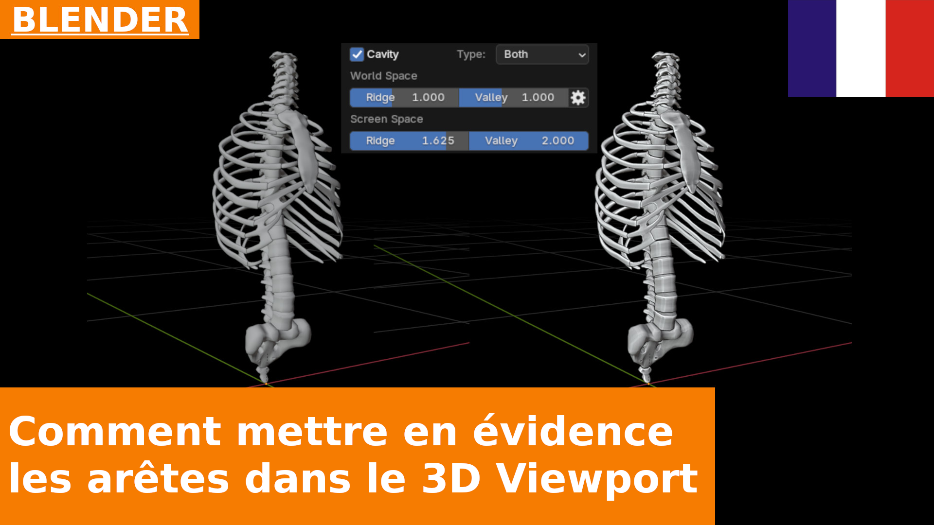 Comment mettre en évidence les arêtes dans la vue 3D avec l’option Cavity | Bases de l’interface de Blender