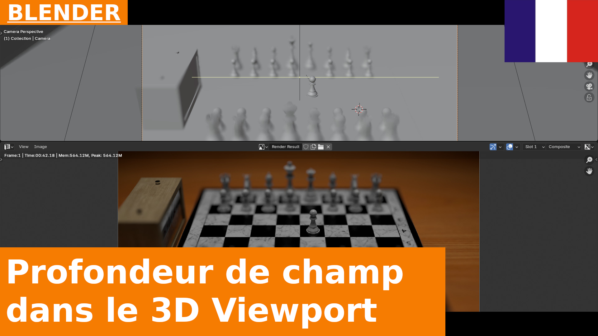 Comment définir la profondeur de champ de la caméra dans Blender (vue 3D et rendu)