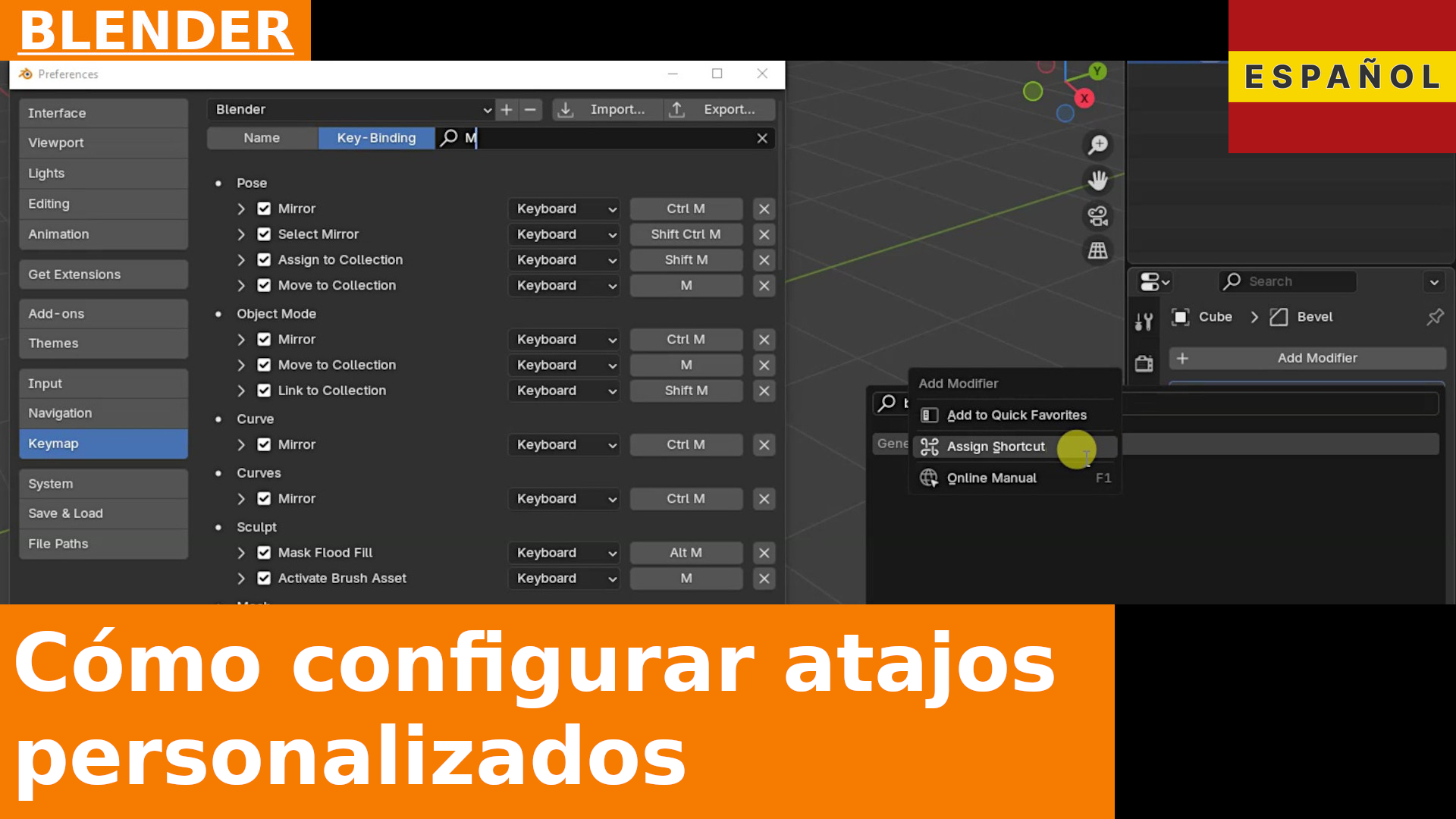 Cómo configurar los atajos en Blender 4.3