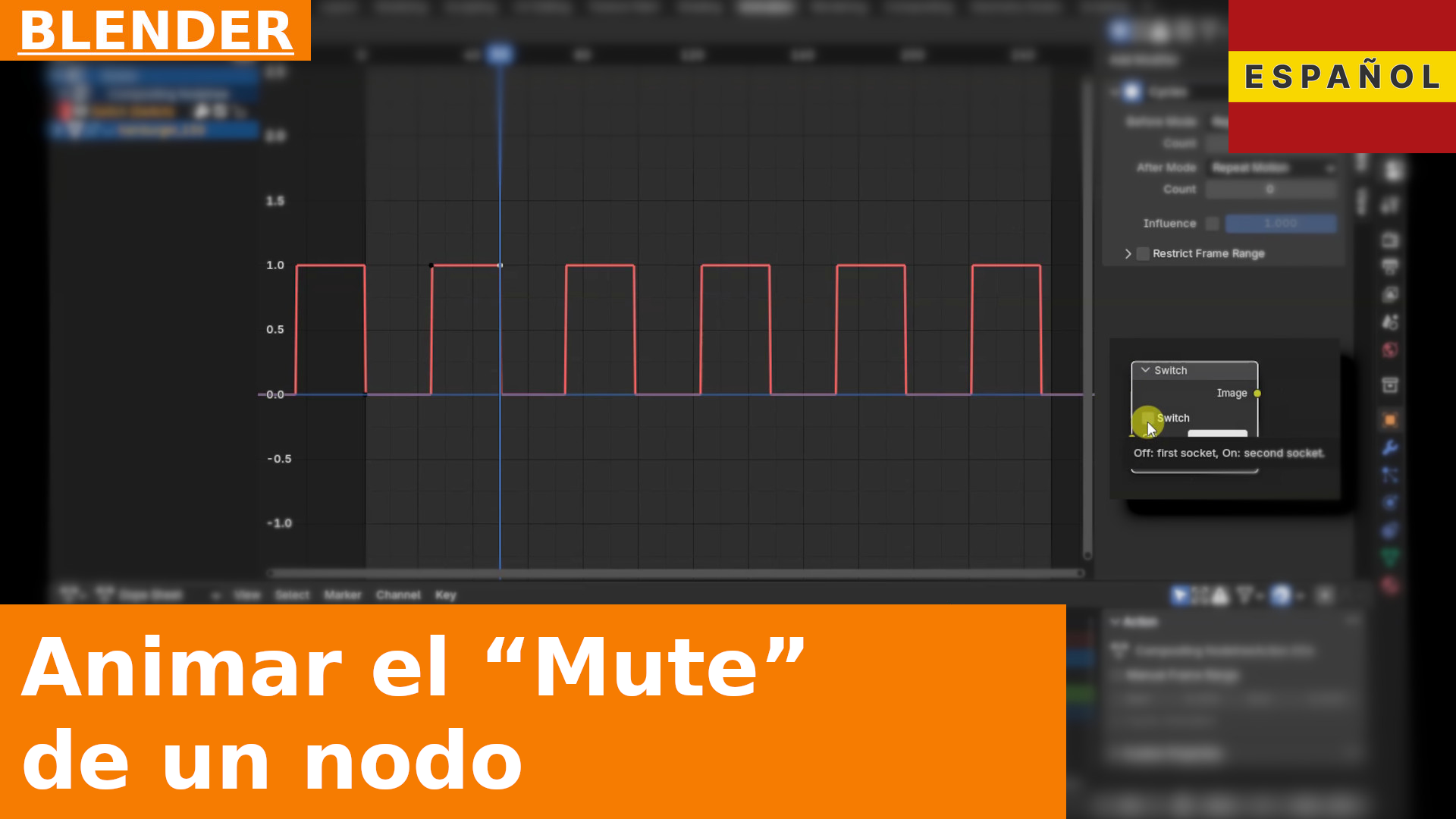 Animación de la Activación/Desactivación de un Nodo de Composición con el Nodo Switch | Consejo Rápido de Blender 4.3