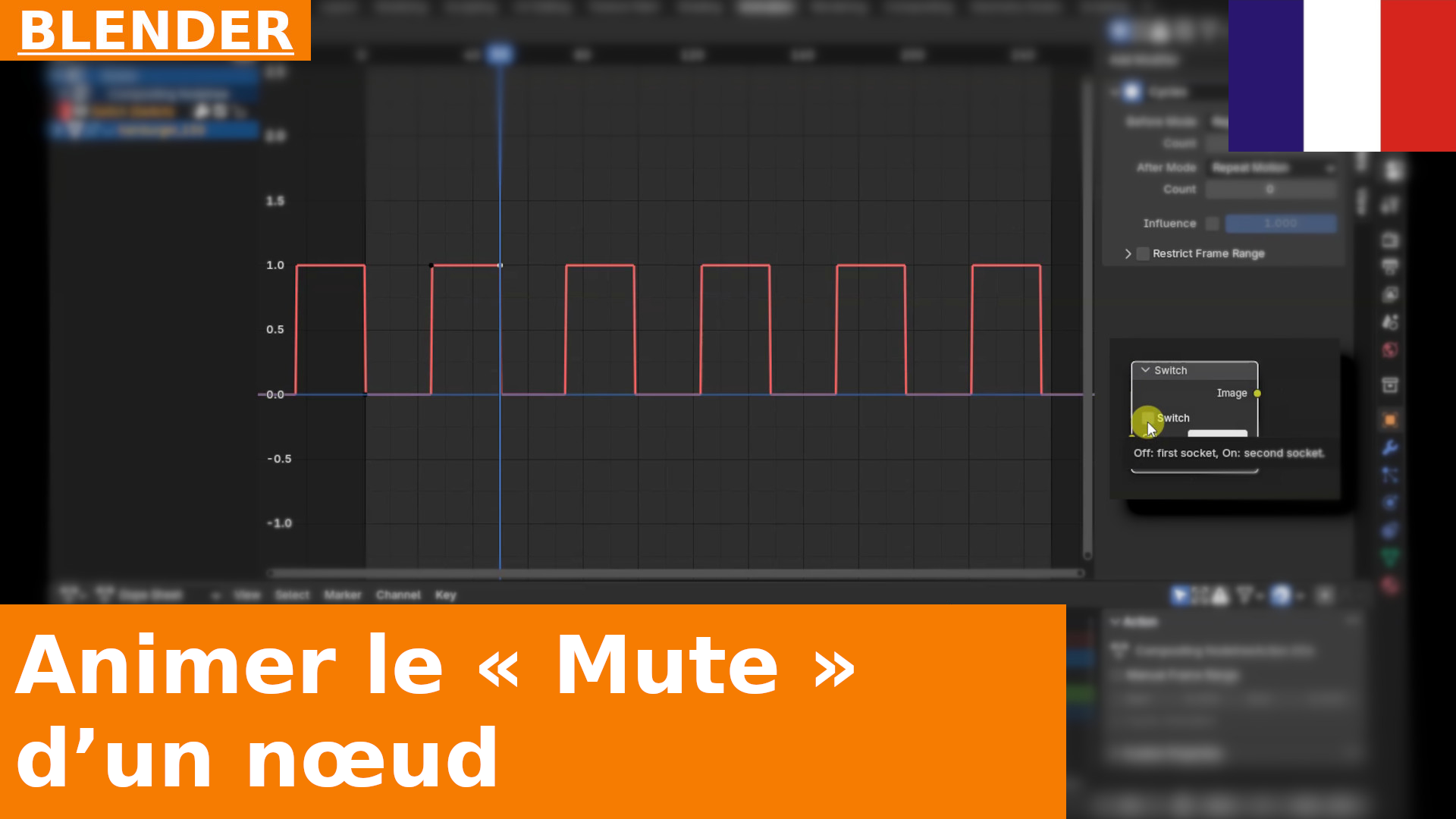 Animer la désactivation d’un nœud de Compositing avec Switch | Astuce rapide Blender 4.3