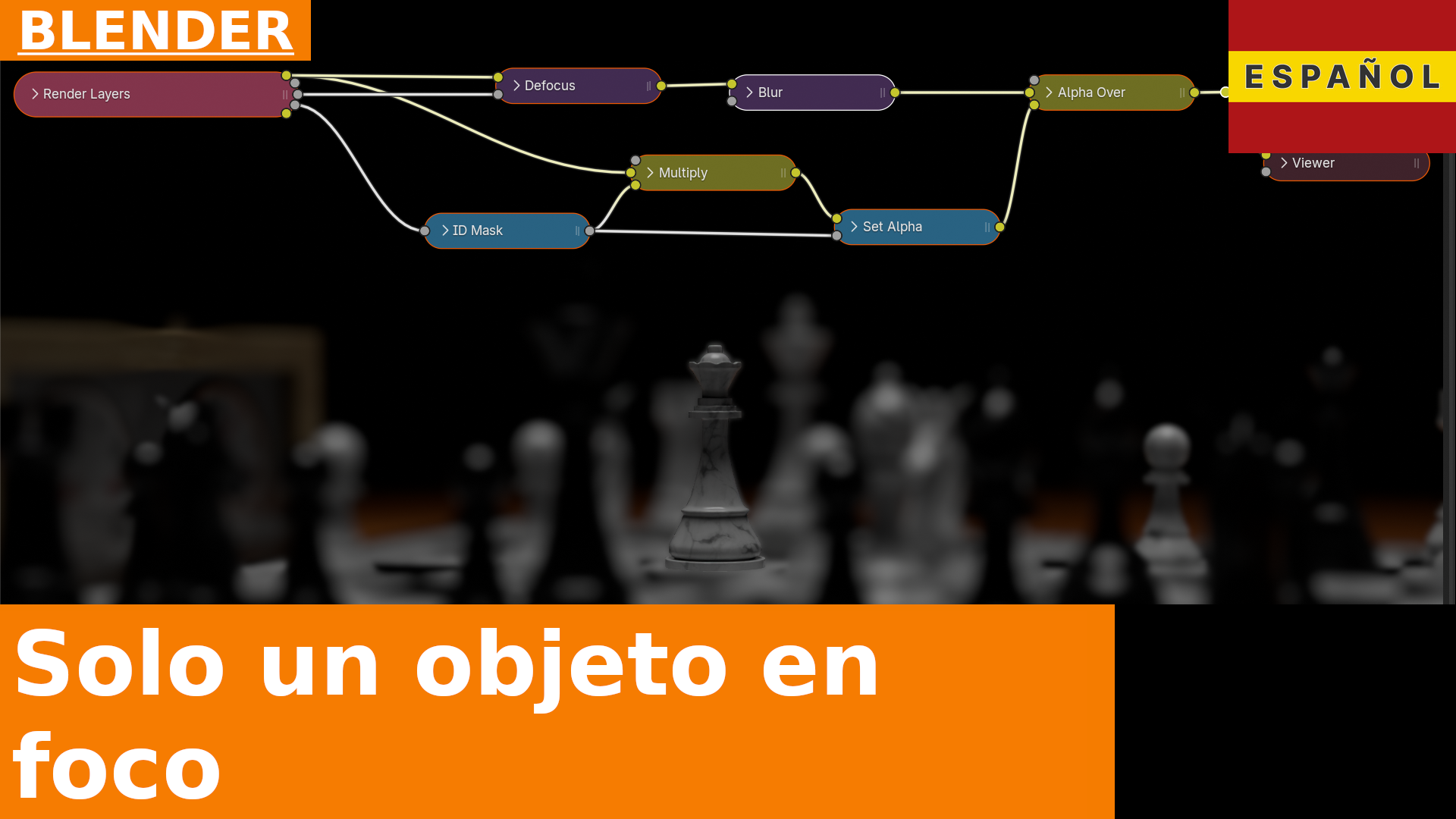 Profundidad de Campo con un Solo Objeto Perfectamente Enfocado Usando Composición en Blender