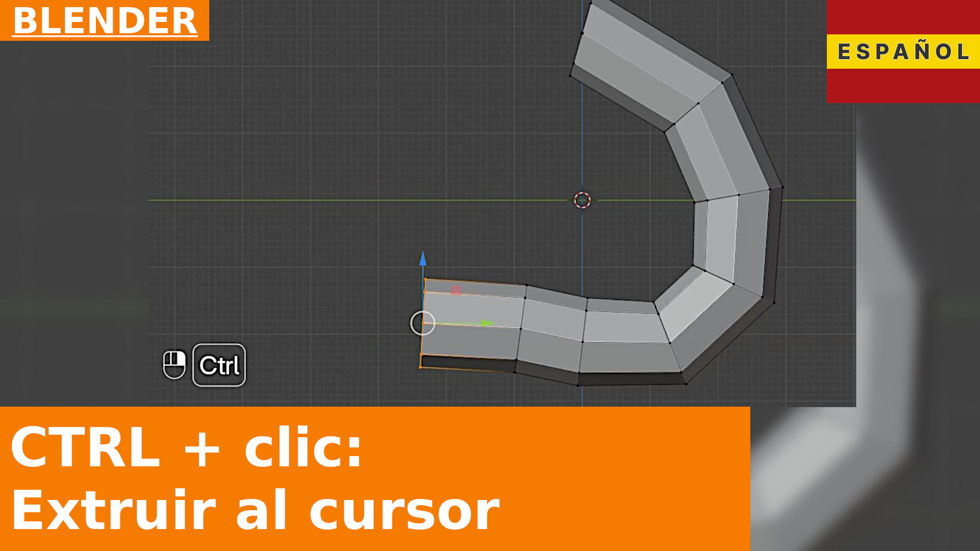Consejo Rápido de Blender | La Herramienta Extrude to Cursor (CTRL + Clic Derecho)