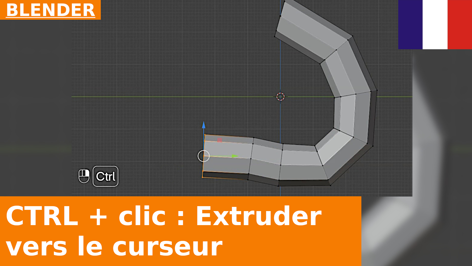 Astuce rapide Blender | L’outil Extrude to Cursor (CTRL et clic droit)