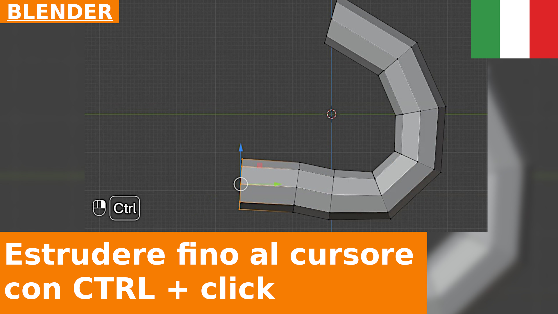 Blender Quick Tip | Lo strumento Extrude to Cursor (CTRL + click destro)
