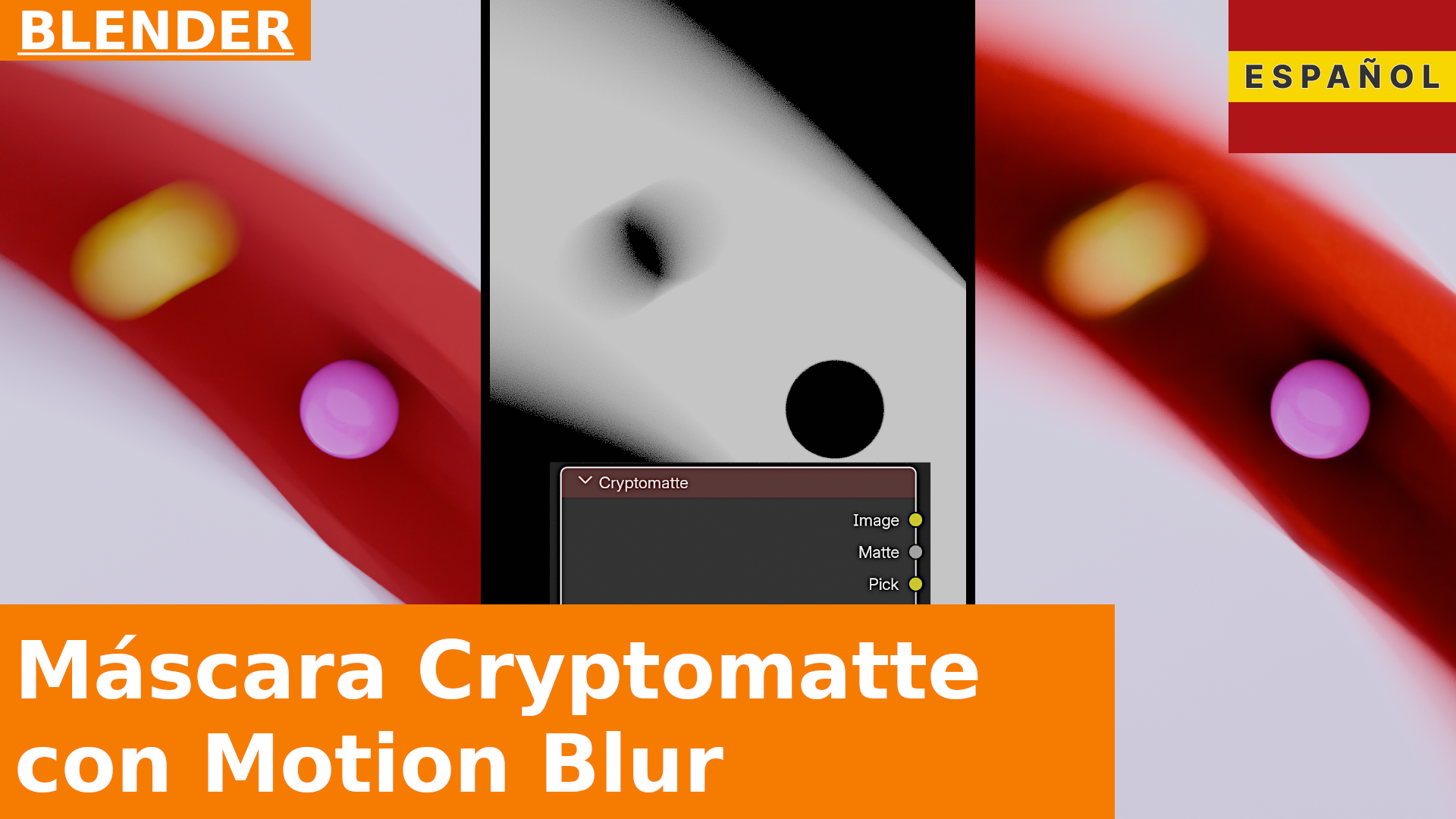 CryptoMatte para máscaras con Motion Blur en Composición | Conceptos básicos de composición en Blender 4.3