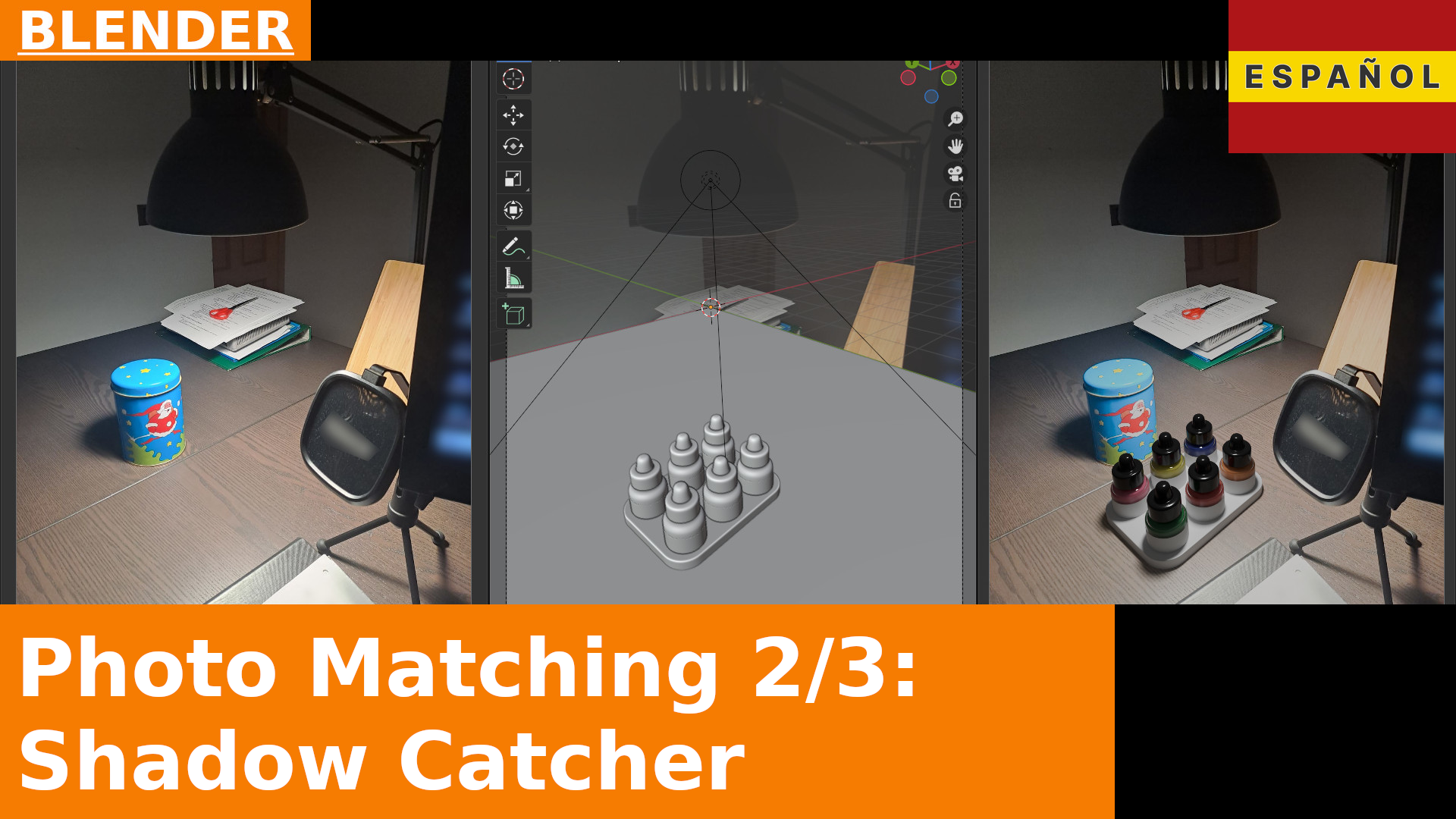 Coincidencia de Fotos en Blender, Parte 2: Shadow Catcher | Tutorial de Blender 4.x