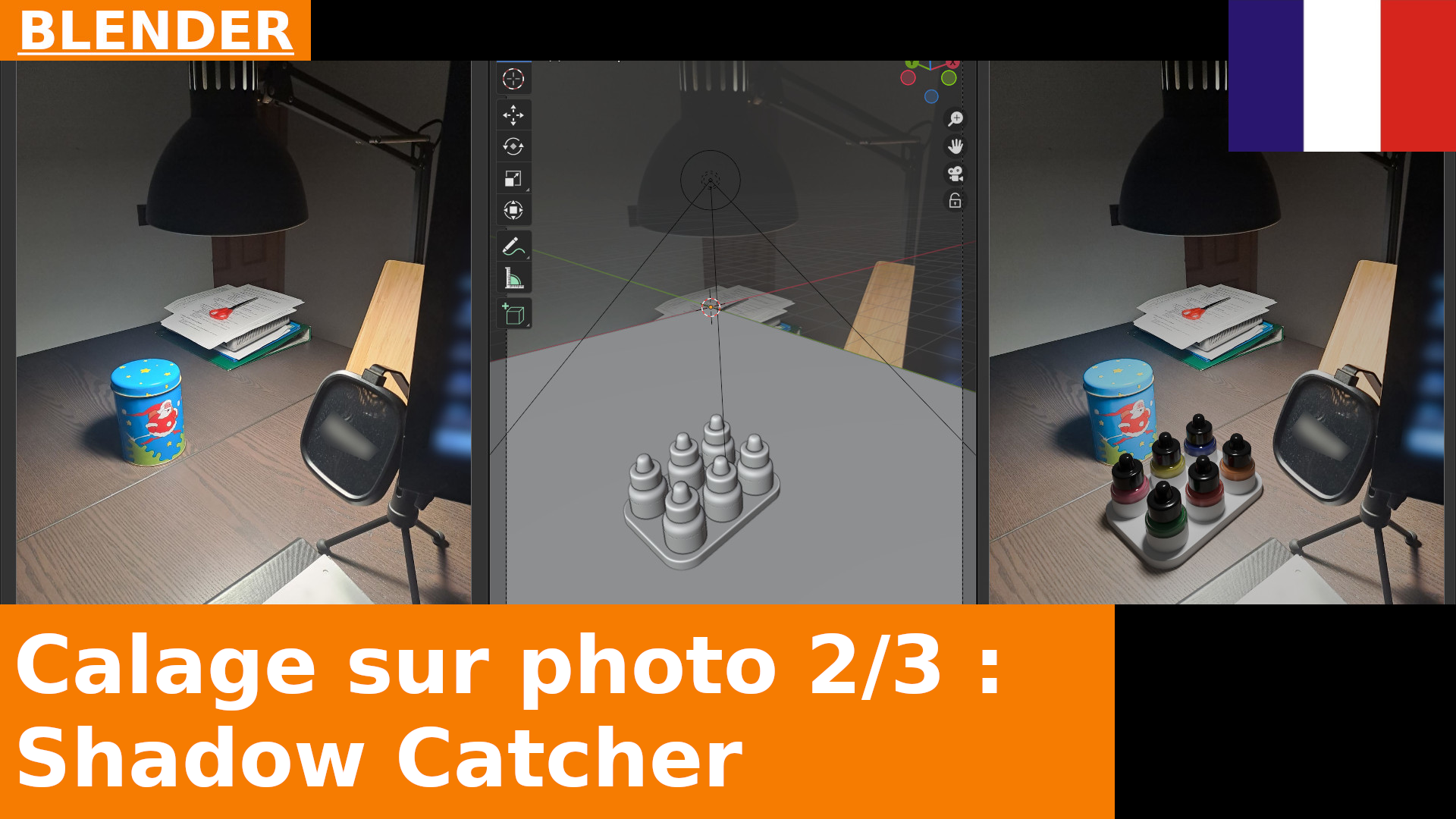 Photo Matching dans Blender, Partie 2 : Shadow Catcher | Tutoriel Blender 4.x
