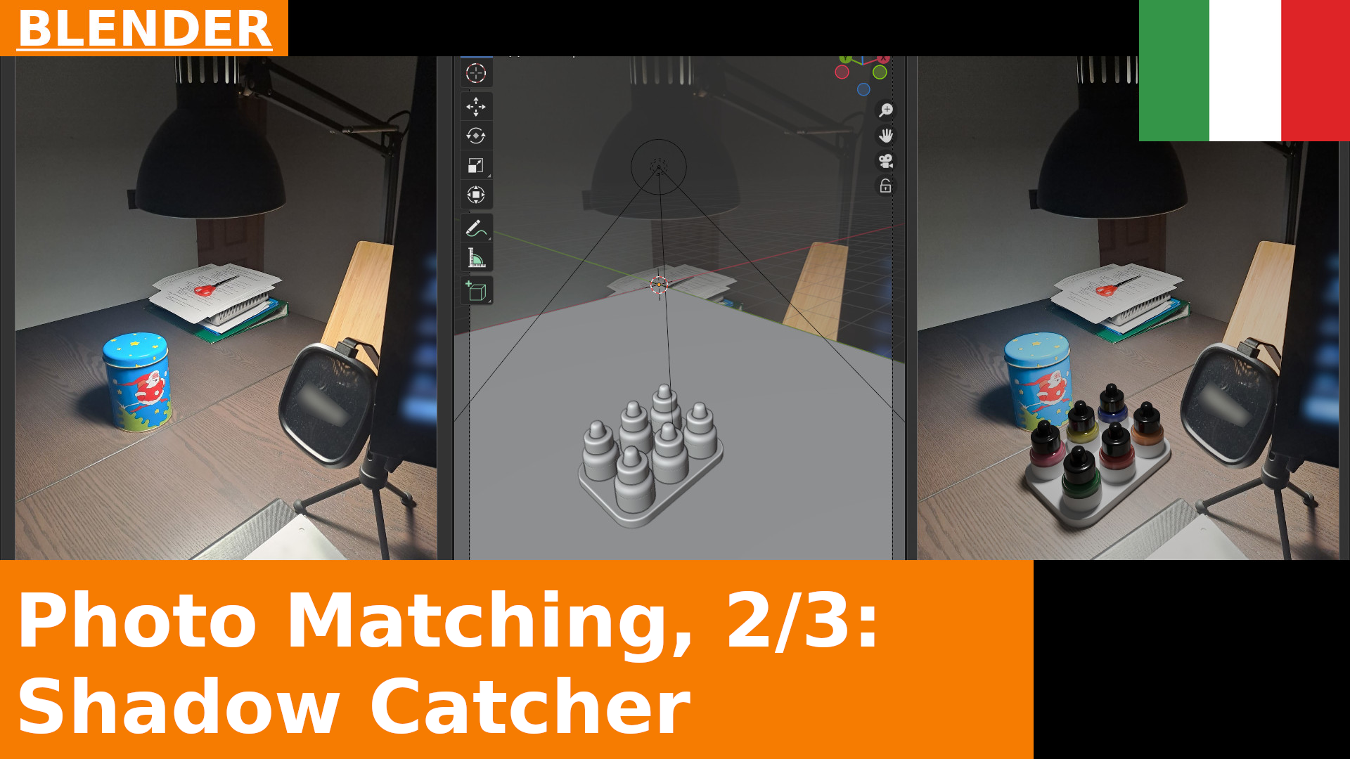 Fotoinserimento in Blender, parte 2: Shadow Catcher | Blender 4.x tutorial