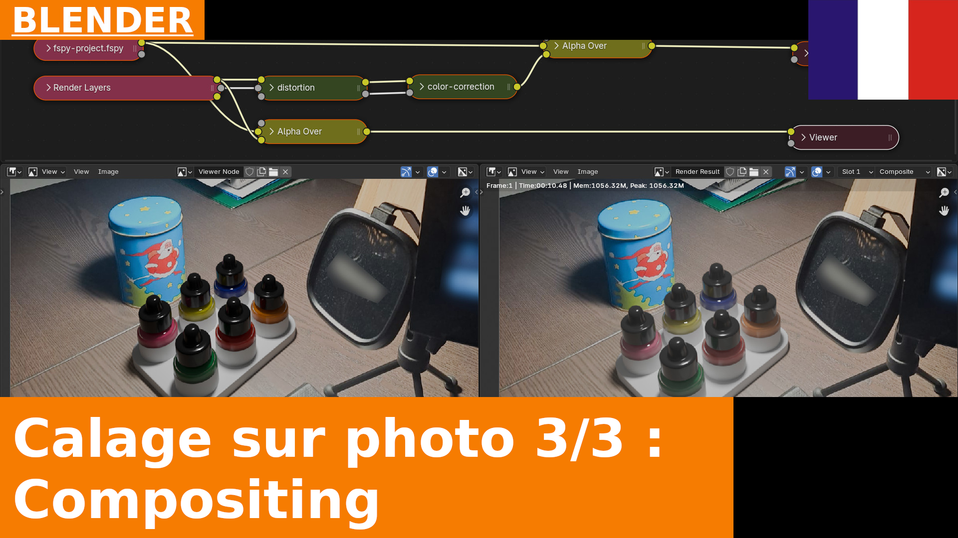 Photo Matching dans Blender, Partie 3 : Compositing | Tutoriel Blender 4.x