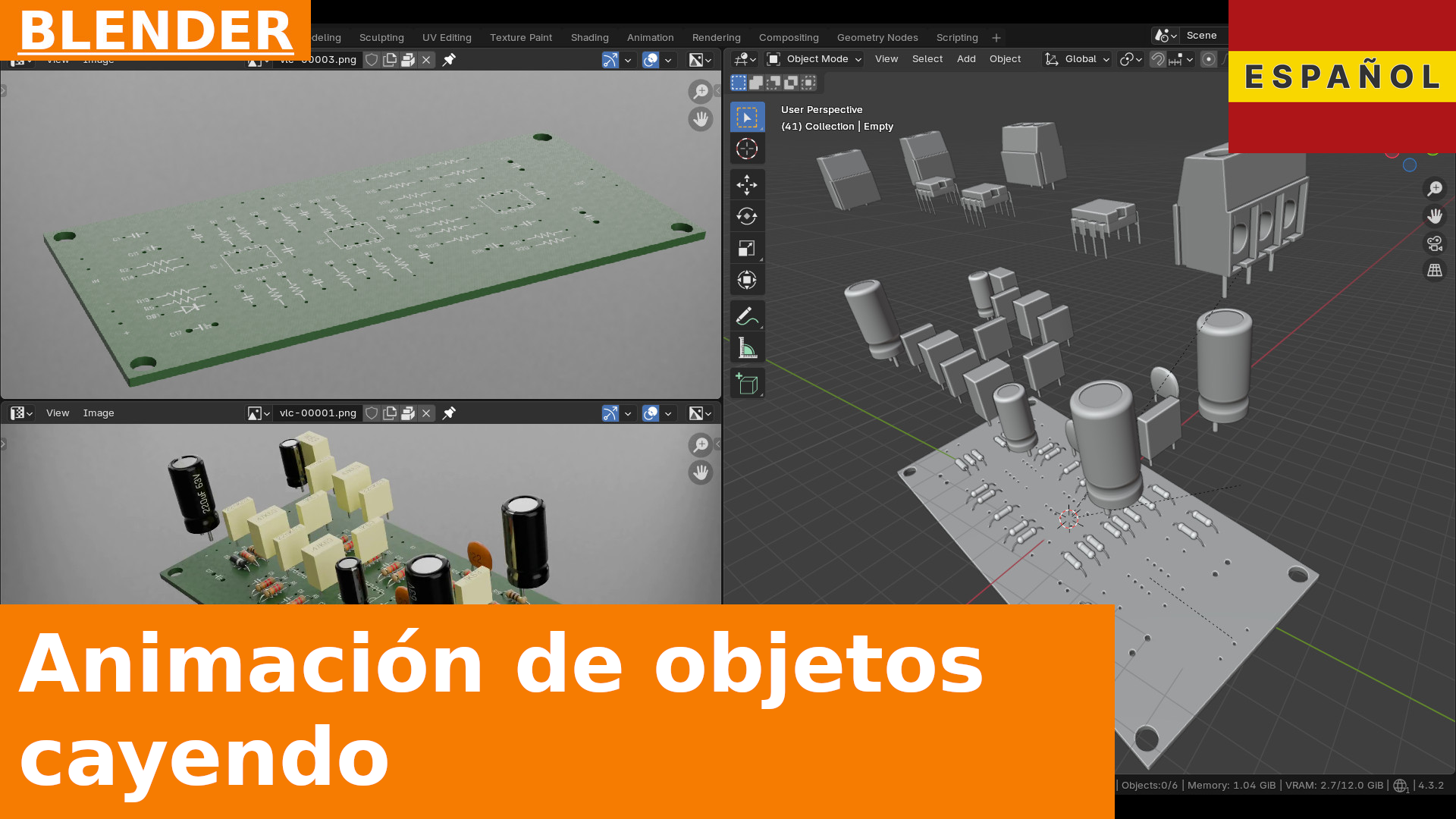 Objetos Parenteados y Desplazamiento de Fotogramas Clave: Una Animación Simple en Blender 4.3 | Tutorial Básico