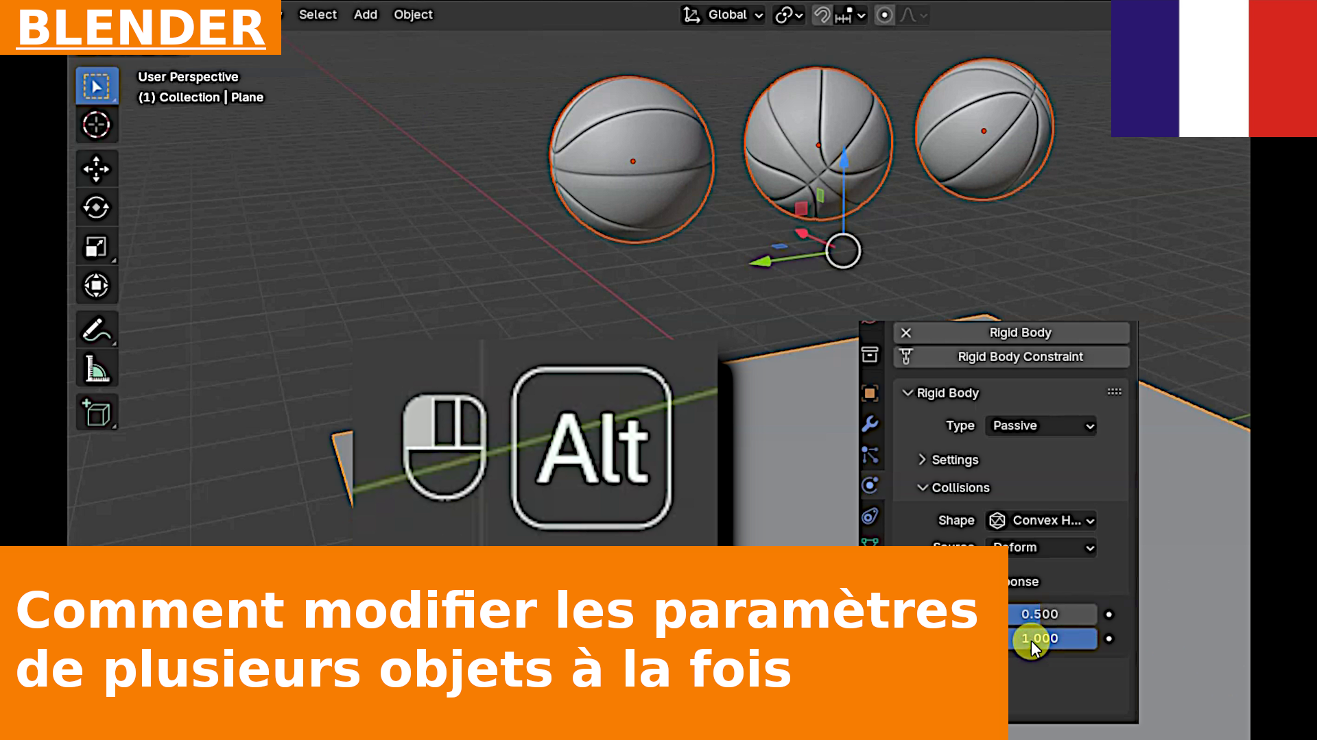 Comment modifier les paramètres de plusieurs objets avec ALT + clic gauche dans Blender 4.3 | Tutoriel astuce rapide