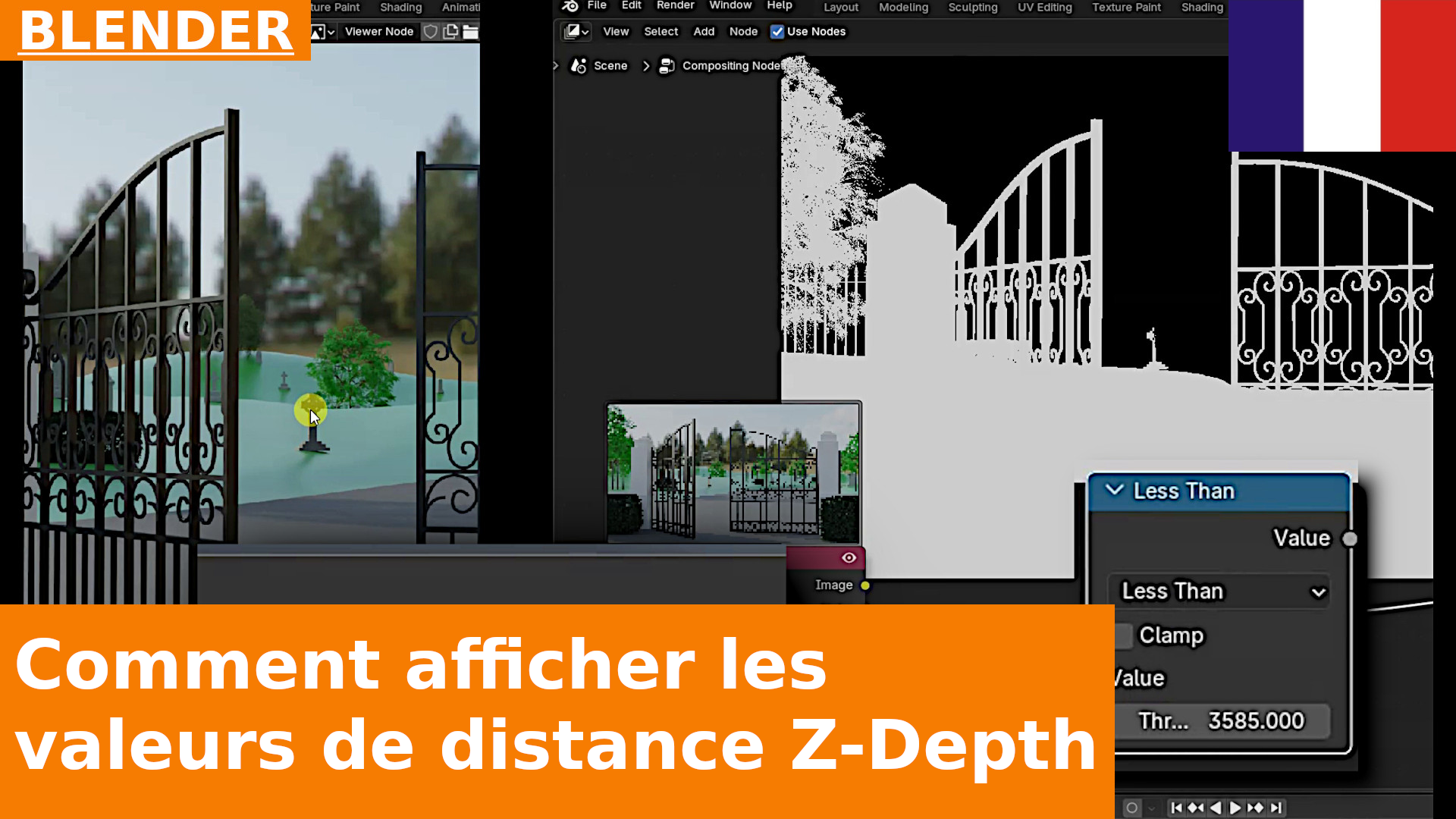 Comment afficher les valeurs de distance Z-Depth dans Blender 4.x