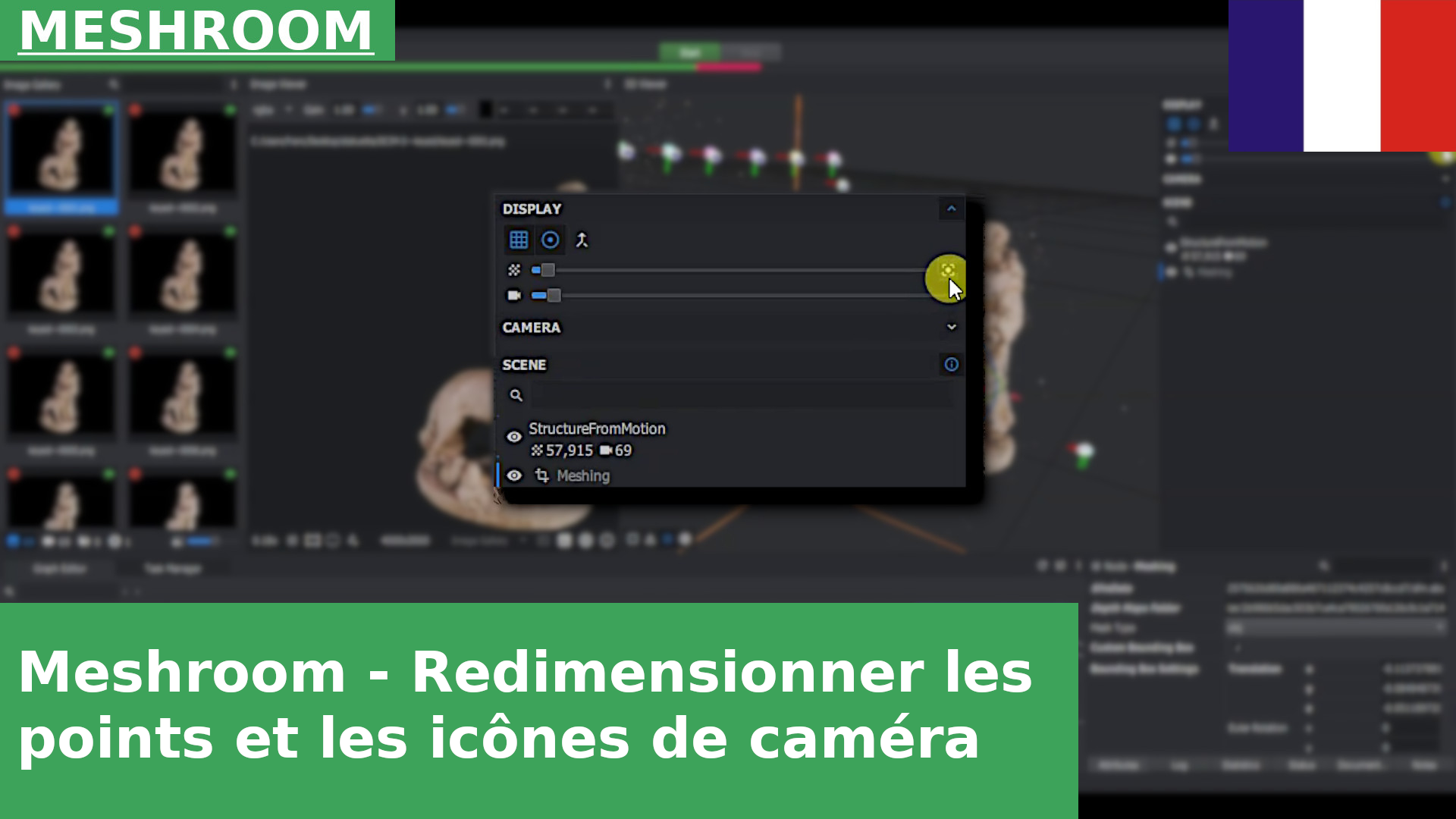 Astuce Meshroom : Comment redimensionner les icônes de caméra et les points