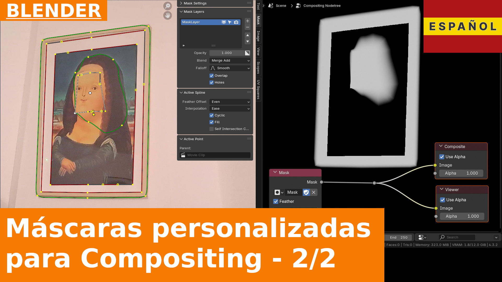 Cómo crear máscaras personalizadas para Compositing en Blender - Tutorial 2/2