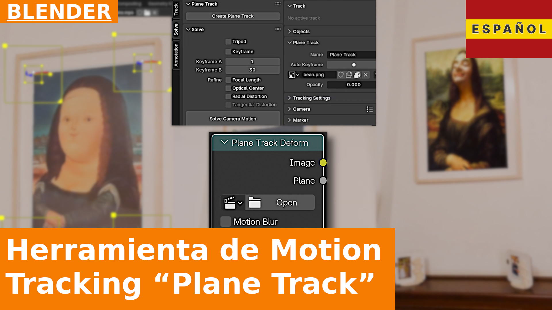Cómo reemplazar superficies en una grabación con Plane Track | Tutorial de Motion Tracking en Blender