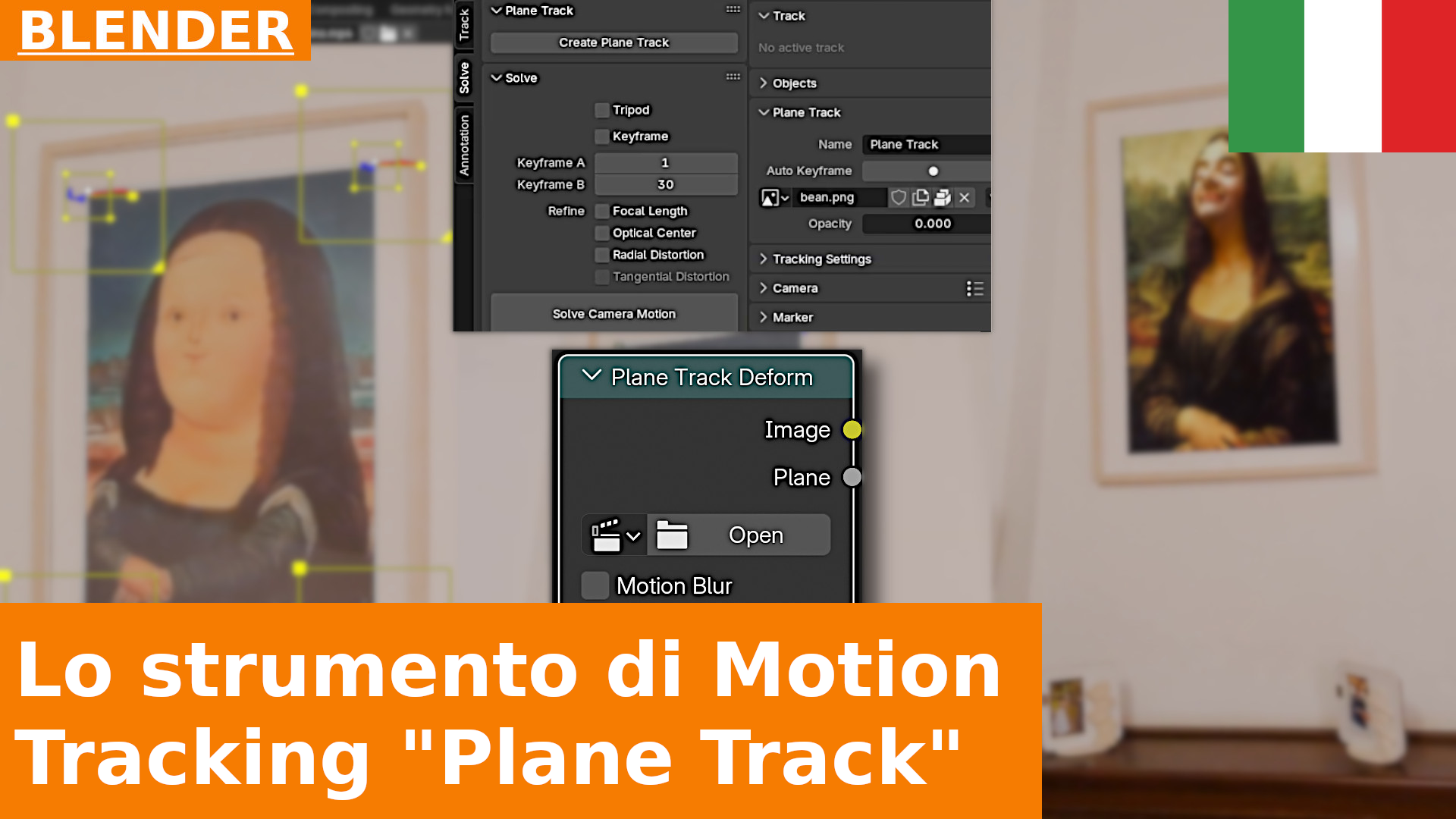 Come sostituire superfici nei filmati con il Plane Track | Blender Motion Tracking Tutorial