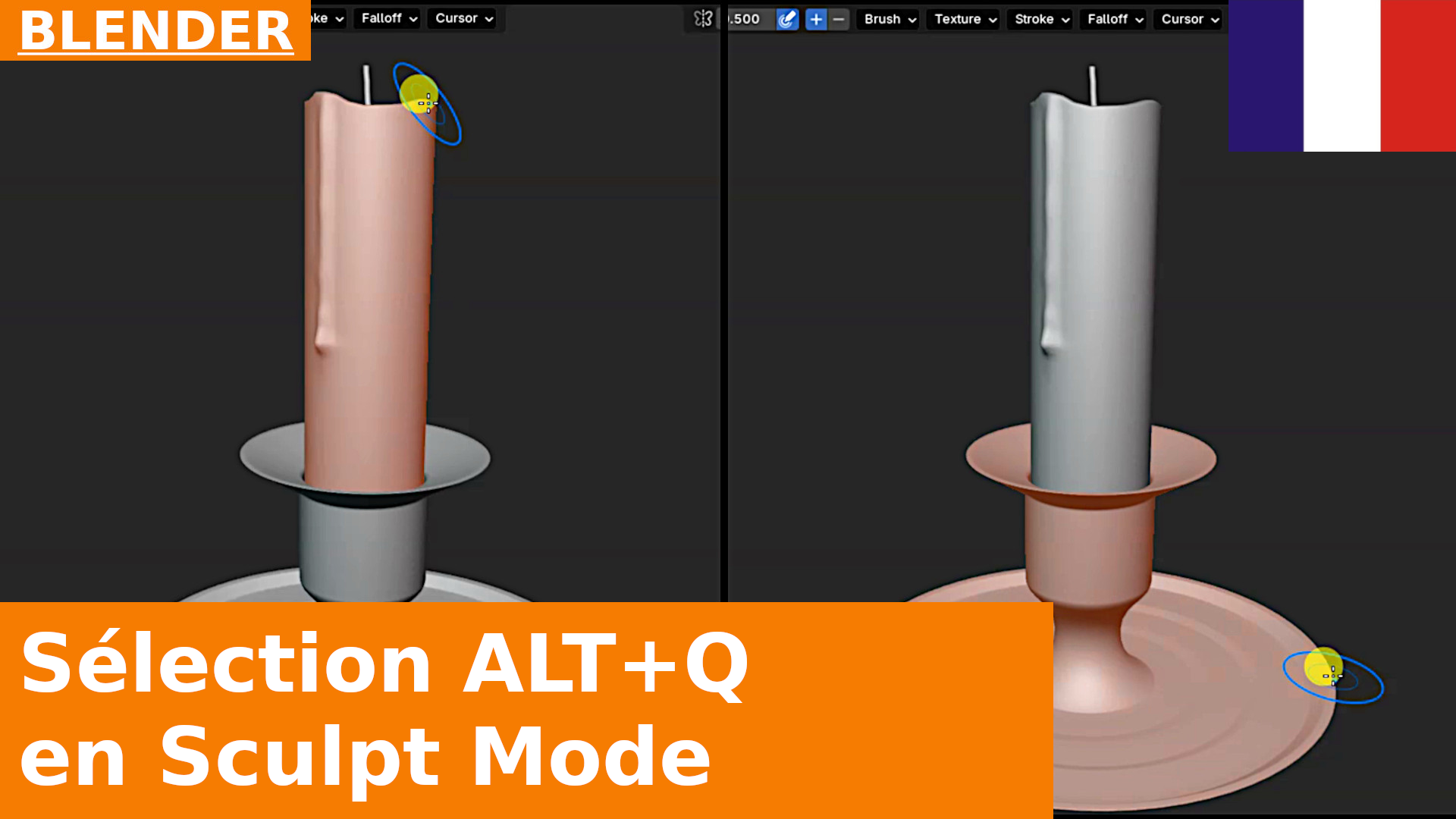 Comment changer l'objet sélectionné en mode Sculpt avec ALT Q | Tutoriel Blender