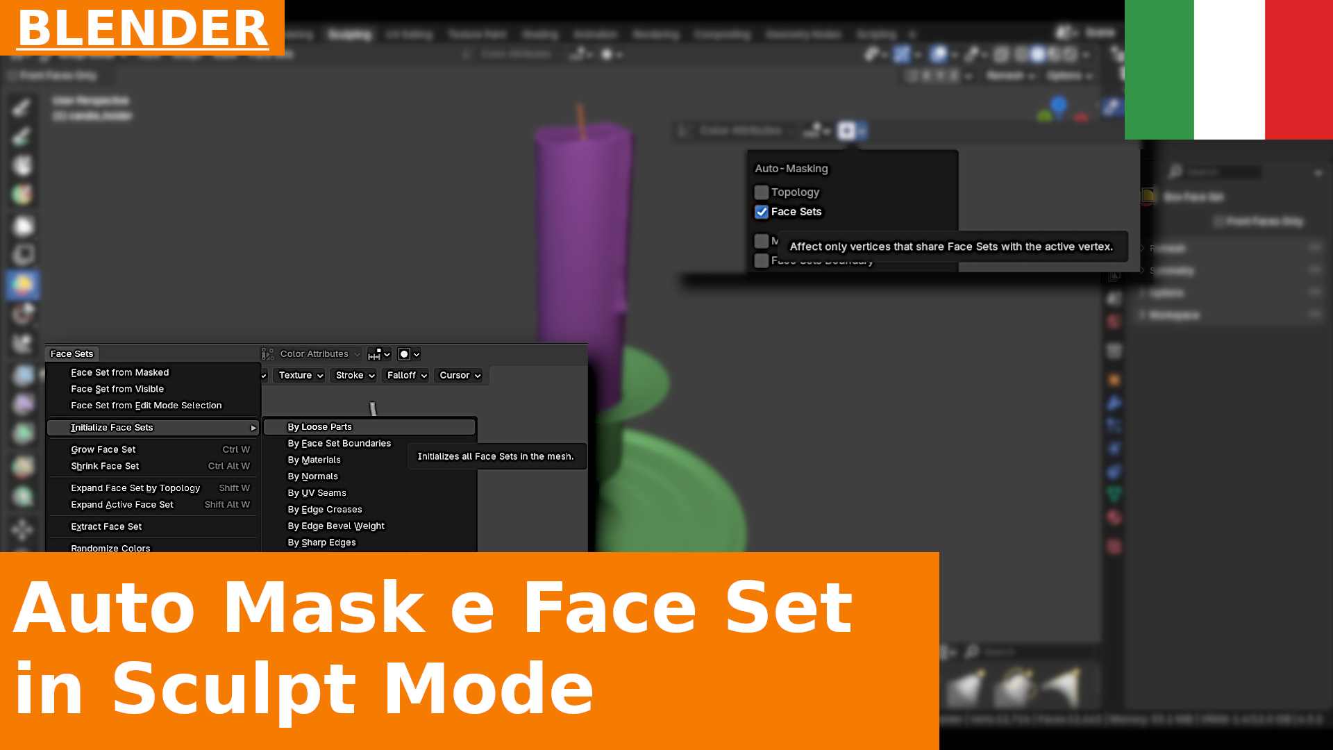 Face Sets By Loose Parts e Auto-Masking | Blender Sculpting Tutorial