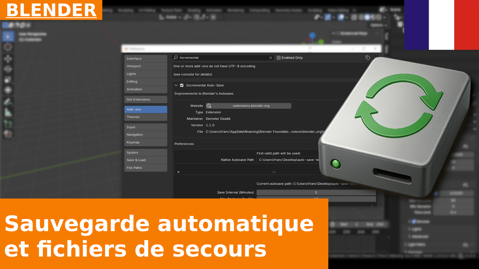 Auto Save, Backup Versions, Save Incremental : ne perdez plus vos projets dans Blender 4.5 | Tutoriel